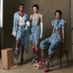 Vivienne Westwood Instagram – This season’s Seaweed Jacquard is featured across garments and accessories, as seen in the latest issue of @madamemagazin⁠
⁠
The motif originates from the Autumn-Winter 1998 collection, ‘Tied To The Mast’ – where fabrics appeared salt-stained and sun-bleached to delicate pastels. ⁠
⁠
As Vivienne noted, ‘I seem to have let the sea roll into the whole collection.’⁠
⁠
Photographer @zebdaemen⁠
Stylist @konstantinkonstant