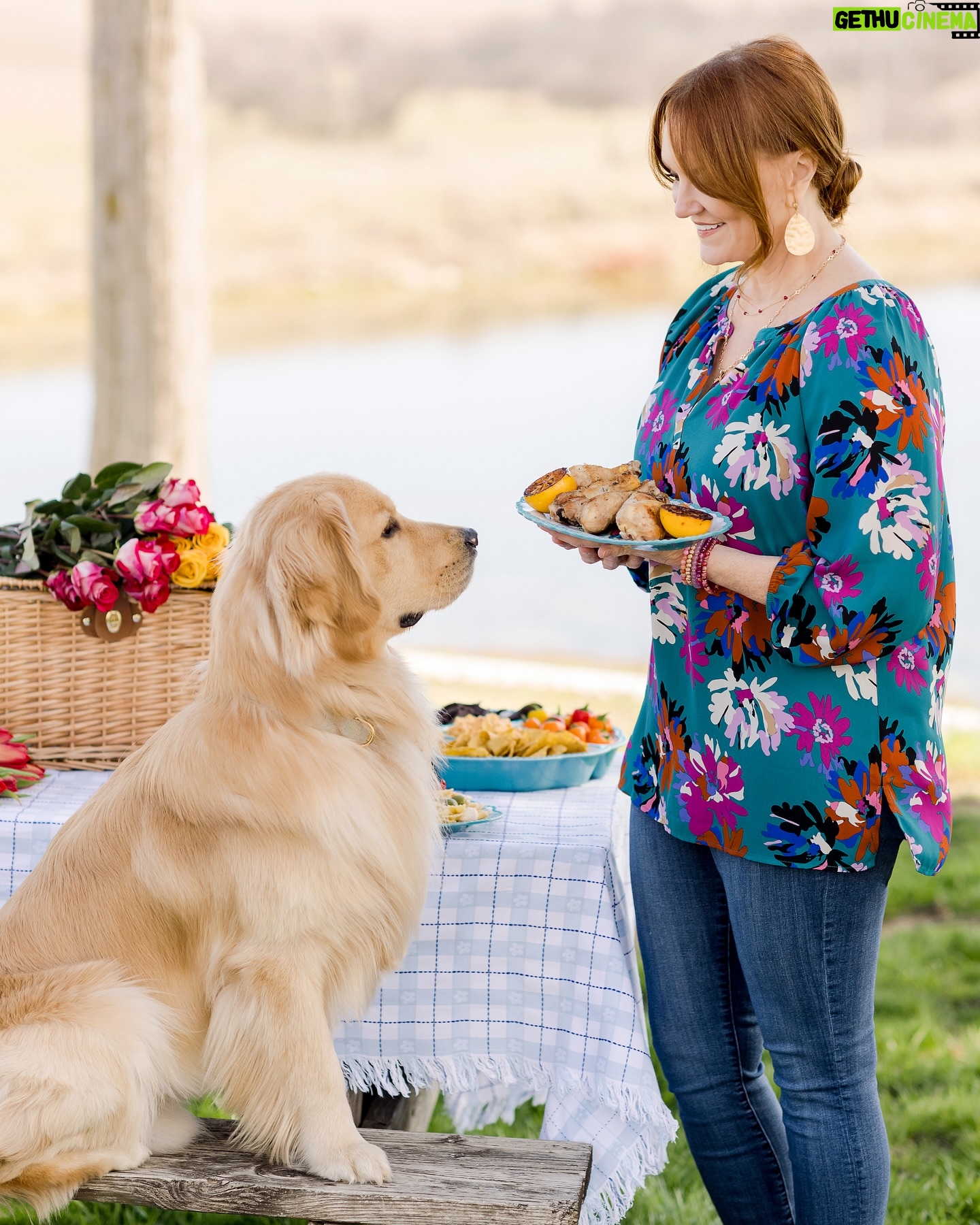 Ree Drummond Instagram - This started as a photo shoot for other things, but George took over and that’s all anyone is gonna look at, so please enjoy this photo of my only grandchild sitting politely and patiently in front of a platter of roasted chicken. My butthead country dogs could never…