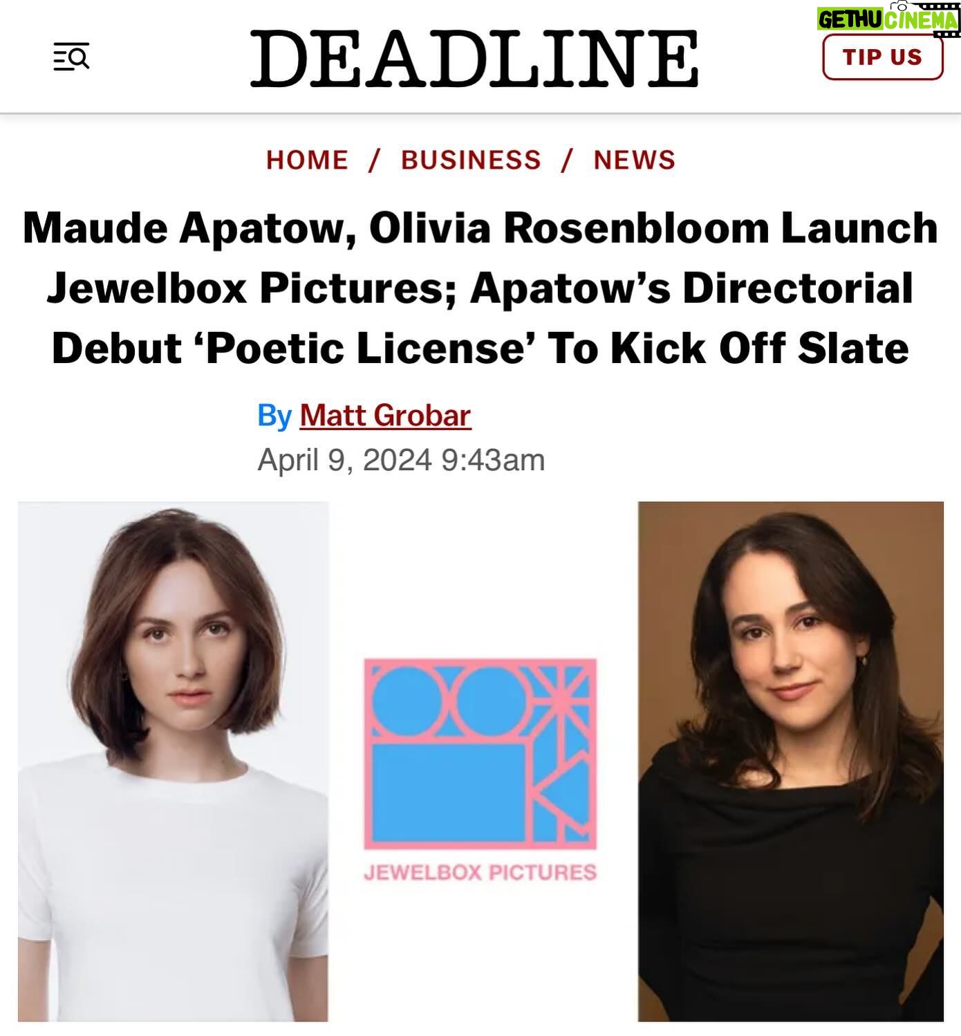 Maude Apatow Instagram - Launching Jewelbox and being able to collaborate with such incredible and inspiring people is a dream come true. We can’t wait to share what we’ve been working on with you 🩵