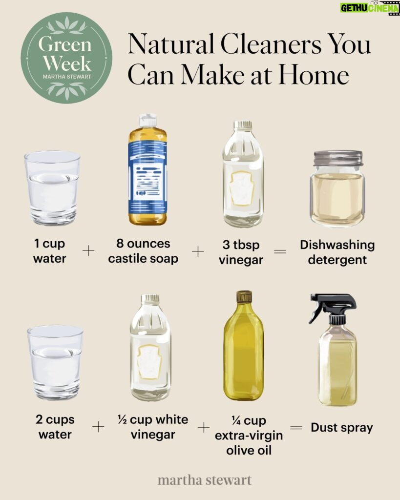 Martha Stewart Instagram - When it comes to deep cleaning your home, some of the best cleaners can be made with simple household ingredients. Store-bought methods are also effective, though many contain unnecessary chemicals that aren't really needed to get the job done. Whether you want to give your kitchen a quick clean, or take on a tougher task like removing grime from grout, these natural options will keep every area of your home sparkling. Head to the link in our bio to learn how to make more DIY cleaners.