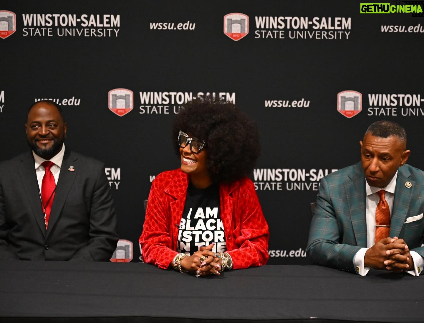 Tabitha Brown Instagram - @iamtabithabrown has made it to Winston-Salem and we are enjoying her here at the #WSSU Slater Speakers Series! #RamsTakeCharge