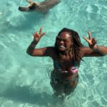 Tabitha Brown Instagram – Family I made it to see the swimming pigs!!!!!!! @teamchancebrown was like naawww i ain’t getting off the boat but you go head 😂😂😂. #ididanewthing #tabithabrown