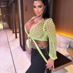 Katie Price Instagram - Wondering if we’ll get any sunshine soon 🤔 has anyone booked any holidays? 🏝️✈️my outfit from @jyyldn 💚💚 loving green at the minute xx 

ad