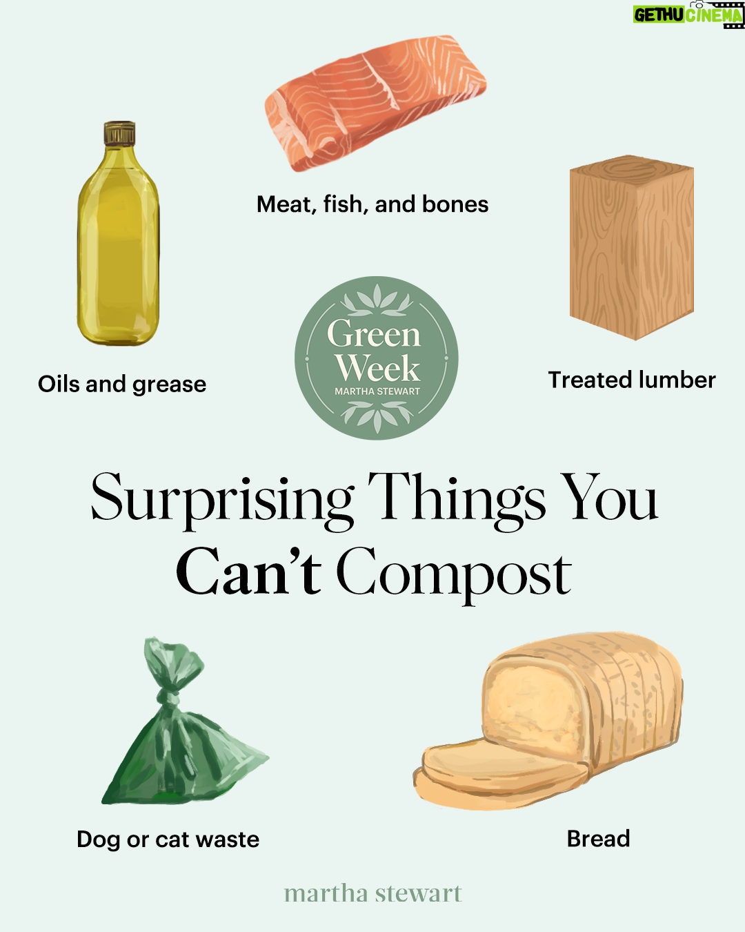Martha Stewart Instagram - Making your own compost is one of the most effective ways to reduce waste and build healthy soil. But in order to get started, you must first know what items you can and can't compost. Adding the wrong things to your compost pile can attract insects, slow decomposition, or introduce harmful chemicals. Head to the link in our bio to read the 9 surprising things you should compost—and 10 you shouldn't.