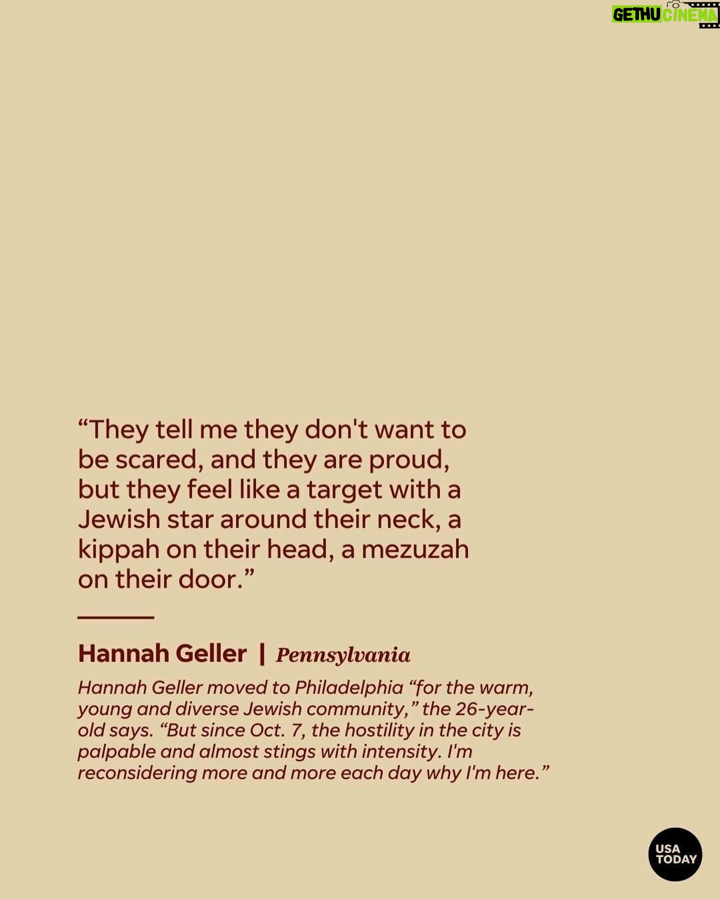 Mayim Bialik Instagram - USA Today posted an article about antisemitism in America and they interviewed people in all 50 states to find out how their lives have changed since October 7. I was very honored to be interviewed about how my life has changed as a public person in light of the rise in antisemitism in America. Check it out at the link below or in my bio. @usatoday
https://www.usatoday.com/story/news/nation/2024/04/18/antisemitism-america-rising-passover-jews-speak-out/73165421007/