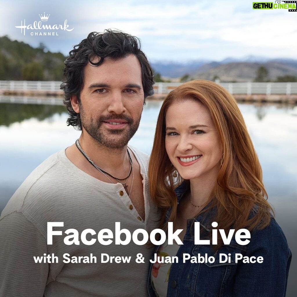 Sarah Drew Instagram - Join me and  @juanpablodipace for a Facebook live convo on Friday at 1pm eastern/ 10am pacific to chat about all things #branchingout . Tune into the @hallmarkchannel Facebook page to join!!