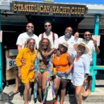 Tabitha Brown Instagram – Celebrating our anniversary with some of our favorite folks!! Thank yall so much for sharing this experience with us, we love yall!!! ❤️ @kevonstage  @mrskevonstage @catarah @losography @jontilleg @percydaggs #happyanniversary #bahamas #couples #fun #memories 
My bathing suit and coverup  @farmrio 
Sandals @gucci 
Faux locs @hairbyashnicole 
Sunglasses @chloe 
Half an ab from Abitha 😂💪🏾