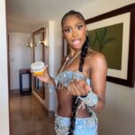 Coco Jones Instagram – My plus 1 > yours ✨ @soldejaneiro delivers powerful, glowing, and hydrated skin. #soldejaneiropartner