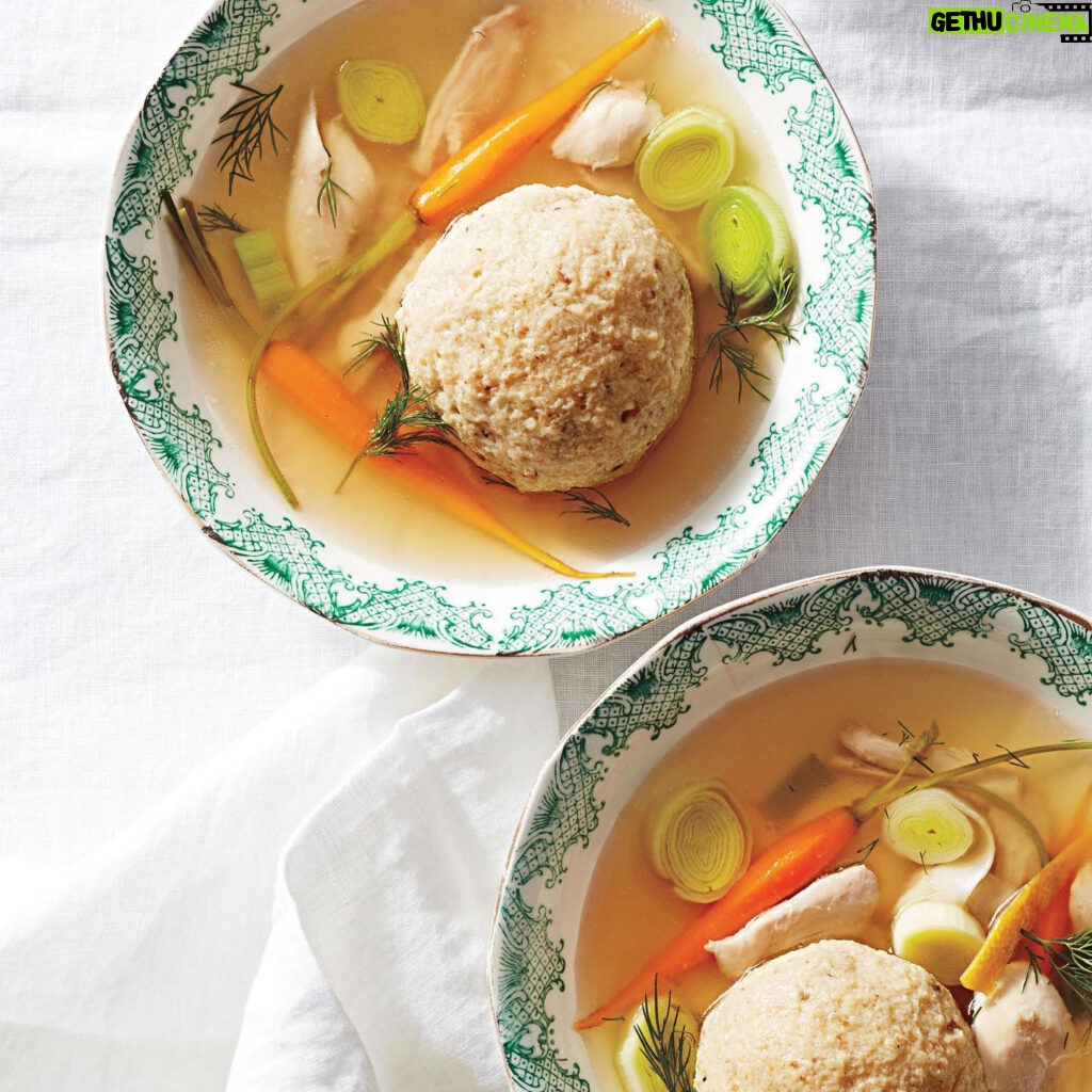 Martha Stewart Instagram - The homemade version of matzo ball soup can be sublime, and it’s perfect for kicking off a week of Passover traditions. Seltzer and baking powder keep the matzo balls nice and fluffy while schmaltz (chicken fat for the uninitiated) adds richness. Get the recipe at the link in our bio. 📷: @kate_mathis