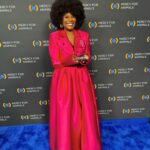 Tabitha Brown Instagram – Honored to have received the @mercyforanimals Love and Light award ❤️. Thankful to have my family and friends by my side tonight❤️. Here’s to spreading LOVE and LIGHT ❤️🙏🏾 #thankful #tabithabrown #vegans #plantbased 
Thank you @themichelelopez for my beautiful suit❤️ the pink was a hit!!