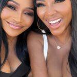 Cynthia Bailey Instagram - Is @kenya doing the most or do i need to do MOORE?🤣

#MiamiPoolDay ⛱️☀️🪭
#laughterisgoodforthesoul 
#rhoa