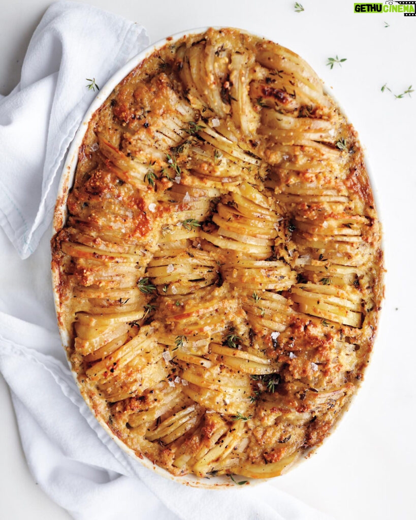 Martha Stewart Instagram - Looking for a delicious side to add to your seder? This riff on kugel, a traditional Ashkenazi dish, swaps the usual egg noodles for russet potatoes. The casserole gets its glorious golden-brown crust from matzo meal (and a few minutes of broiling). Get the recipe at the link in our bio. 📷: @johnny_miller_