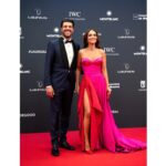 Paula Echevarría Instagram - Premios Laureus en Madrid 🏆⚽️🏀🏈🎾🥎🎿🥇

Gracias a @newlinkspain (@pedroelectri) y @carmenbone por la invitación.. 

A los que participaron en mi estilismo
(Vestido @galialahav 
Zapatos @luisonofreofficial 
Bolso @fahomamadrid 
Joyas @joyeriasuarez)
En especial a mi estilista @abrahamgutierrez y a Jose de @it_spain por hacer magia 💫

A @yslbeauty y @mikvarez por ponerme siempre divina con el makeup y el pelo #yslbeauty #makeupLook 💄

Y a mi guapo (guapísimo 🤤) acompañante ♥️ @migueltorres

@laureussport 
#Laureus24