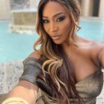 Cynthia Bailey Instagram - “sipping tea 4 a cause”.👑

@angelsforhumanityorg 

#teaforacause 

dress: @jovanifashions