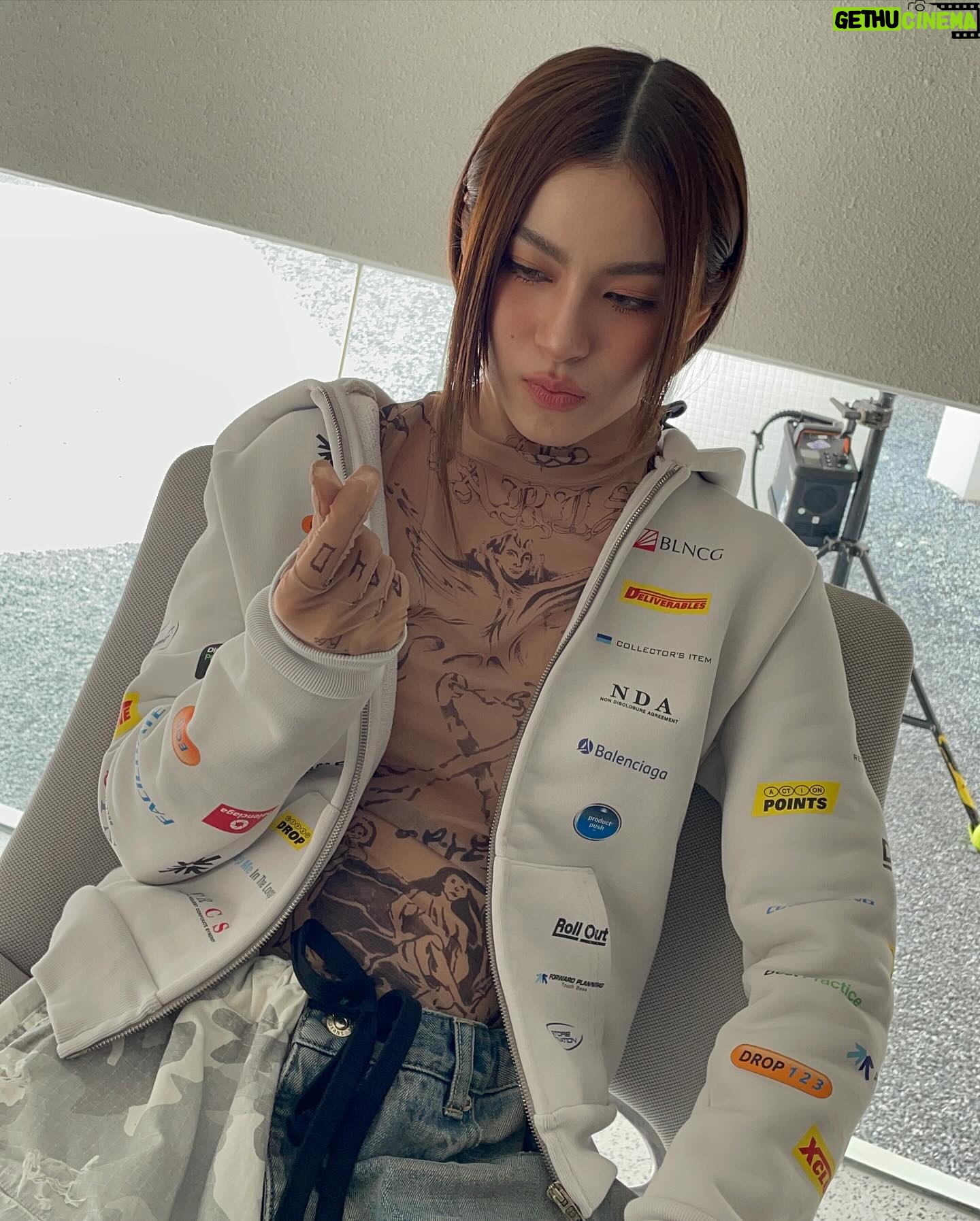 Chanikarn Tangkabodee Instagram - how about these tatt๐โ๐ป @balenciaga in @bazaarthailand