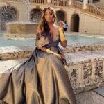 Cynthia Bailey Instagram - “sipping tea 4 a cause”.👑

@angelsforhumanityorg 

#teaforacause 

dress: @jovanifashions