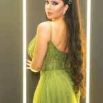 Lamitta Frangieh Instagram - When it’s time to glam 💫

Beauty by @lasirenegroup 
Dress @gio_dress 
📸 @omarhawari1 
Red carpet @sherif_thomas_official 

.
.
.
#redcarpet #longdresses #ladyingreen #dubai