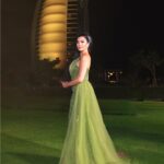 Lamitta Frangieh Instagram - When it’s time to glam 💫

Beauty by @lasirenegroup 
Dress @gio_dress 
📸 @omarhawari1 
Red carpet @sherif_thomas_official 

.
.
.
#redcarpet #longdresses #ladyingreen #dubai