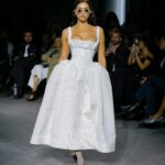 Vivienne Westwood Instagram – @irinashayk wears a corseted bridal gown in silk moire, from the Andreas Kronthaler for Vivienne Westwood Spring-Summer 2024 collection.⁠
⁠
#AKVWSS24