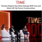 Shailene Woodley Instagram - The transition to clean energy MUST be equitable. “(Women) are tilling land that is everyday more arid, more dry and less fertile… We still do not have the support for people who have not caused climate change… that to me is one of the main injustices.”

@cfigueres with @shailenewoodley and @robertd.bullard at the #TIME100 summit in New York this week. 

#climatejustice #climatejusticenow