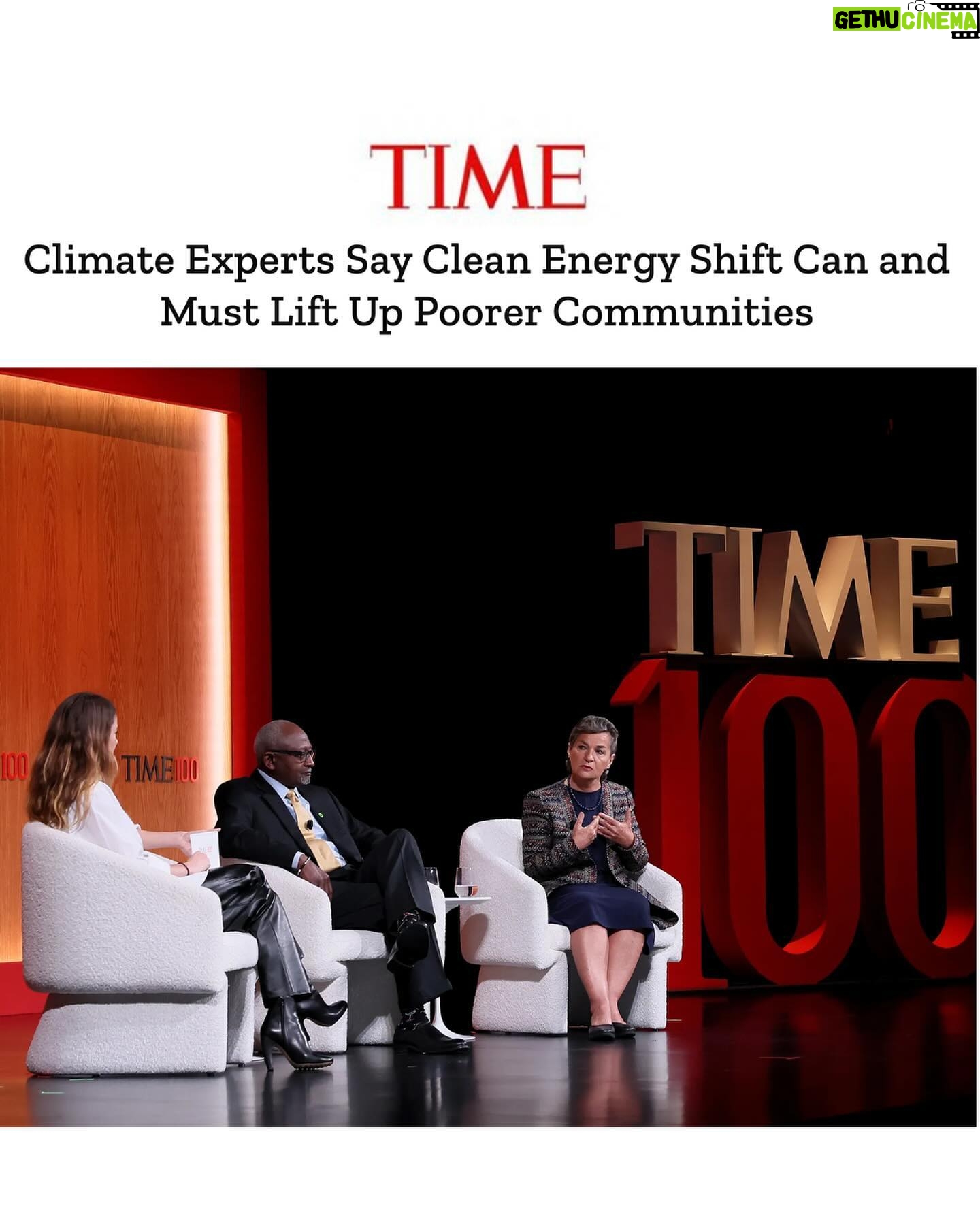 Shailene Woodley Instagram - The transition to clean energy MUST be equitable. “(Women) are tilling land that is everyday more arid, more dry and less fertile… We still do not have the support for people who have not caused climate change… that to me is one of the main injustices.”
@cfigueres with @shailenewoodley and @robertd.bullard at the #TIME100 summit in New York this week.
#climatejustice #climatejusticenow