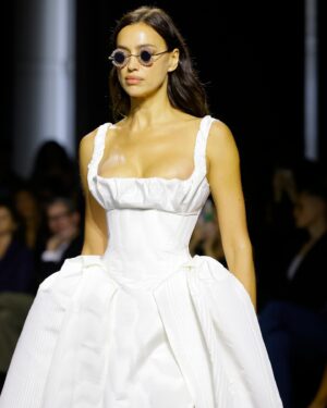 Vivienne Westwood Instagram - @irinashayk wears a corseted bridal gown in silk moire, from the Andreas Kronthaler for Vivienne Westwood Spring-Summer 2024 collection.⁠
⁠
#AKVWSS24