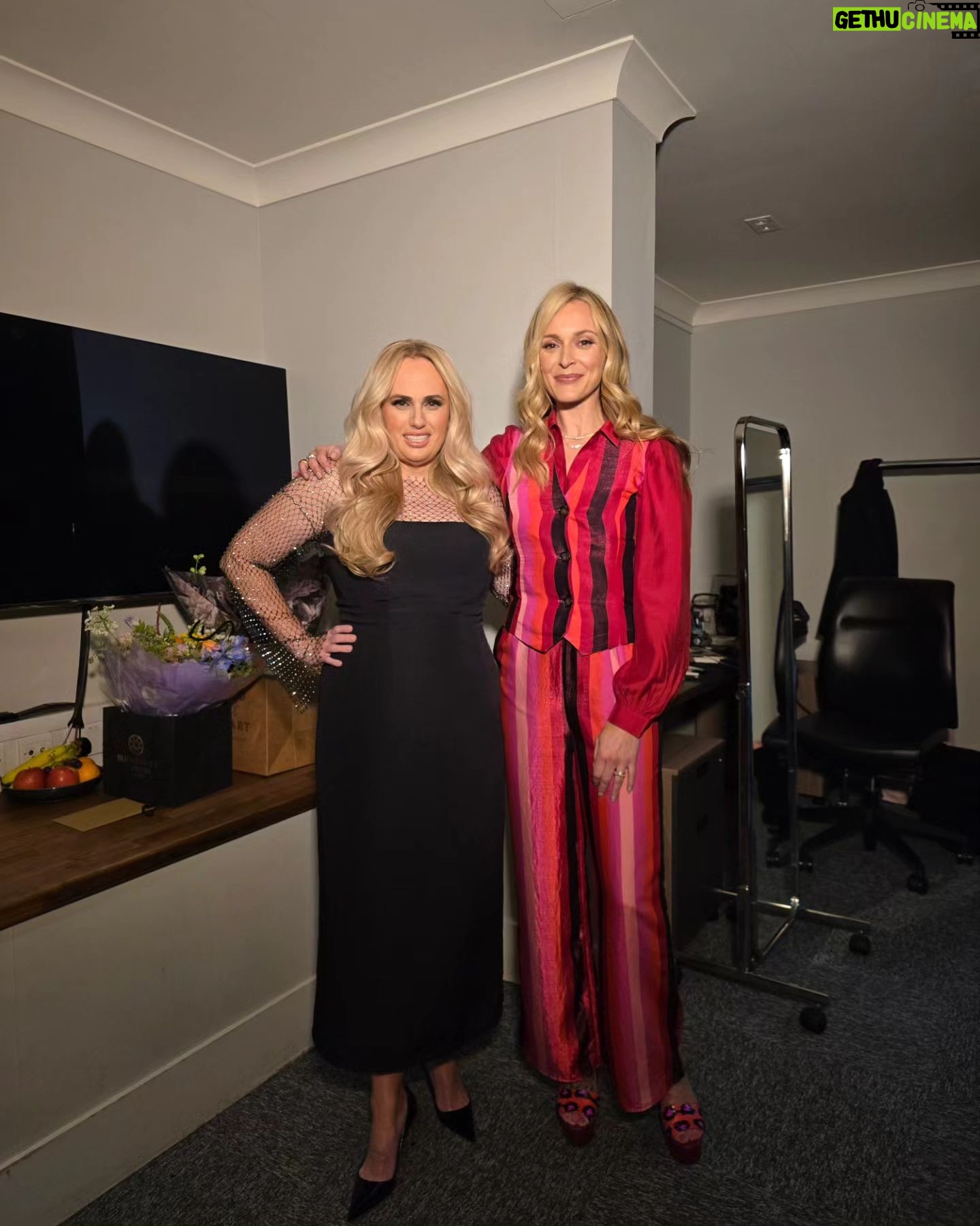 Fearne Cotton Instagram - Rebels without a cause.
Last night at the London Palladium with the sensational @rebelwilson 💜
We had a blast chatting through Rebels memoir and answering audience questions.
It also served as a good warm up for the @happyplaceofficial podcast episode we are recording this week. You'll be able to hear it MONDAY! 🥳
