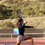 Kinsey Wolanski Instagram - My legs were on fire after this drill my coach put me through! Goal was placing the ball same spot every hit. 🎾