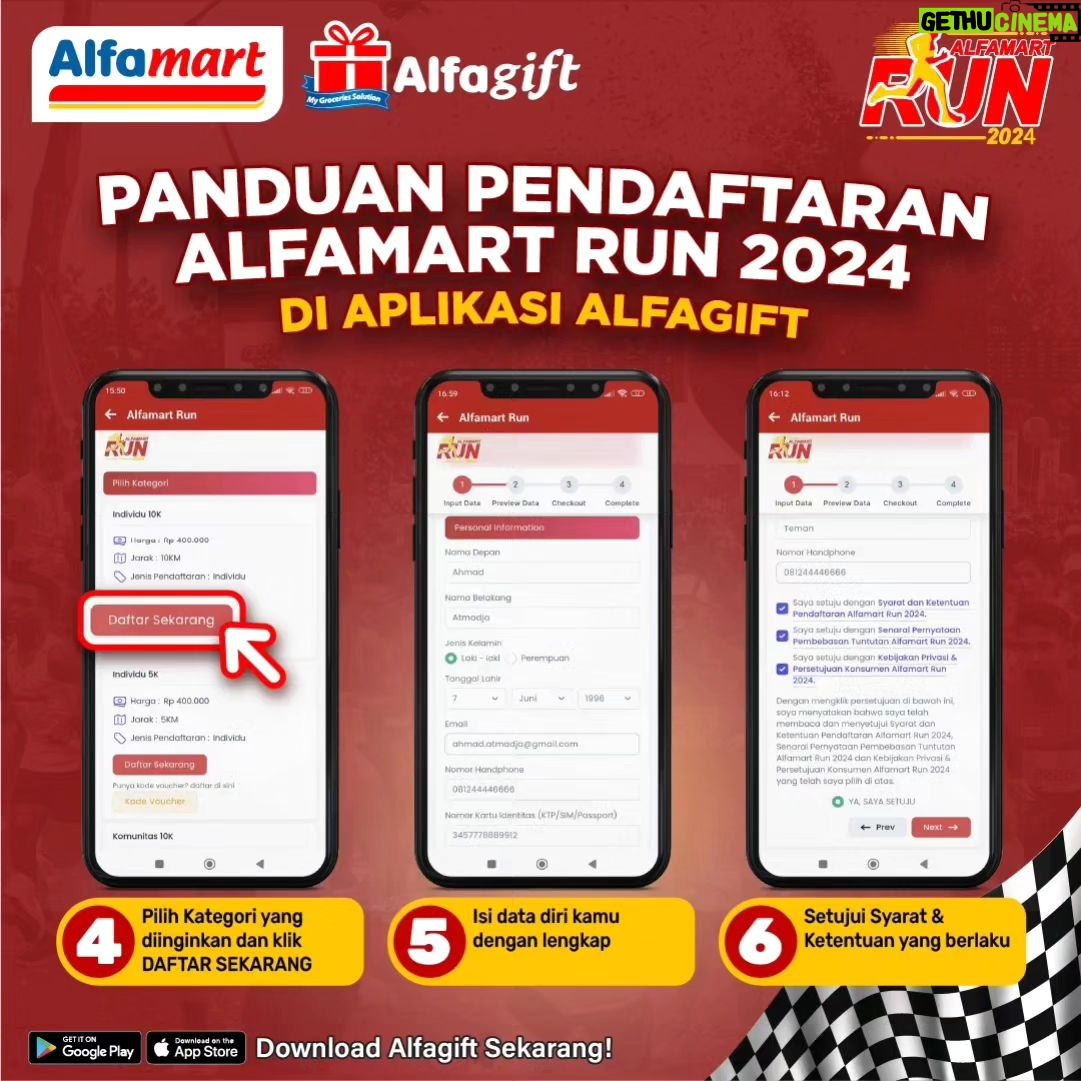 Ririn Ekawati Instagram - β¨οΈ Tutorial Pendaftaran Alfamart Run 2024 di Aplikasi Alfagift π
Yang masih bingung gimana war tiket Alfamart Run 2024, nih Shalma spill caranya untuk daftar peserta Alfamart Run.
Catat baik-baik urutan caranya ya, agar tidak ada kendala disaat war tiket nanti π
#AlfamartRun2024 #Alfamart #Alfagift