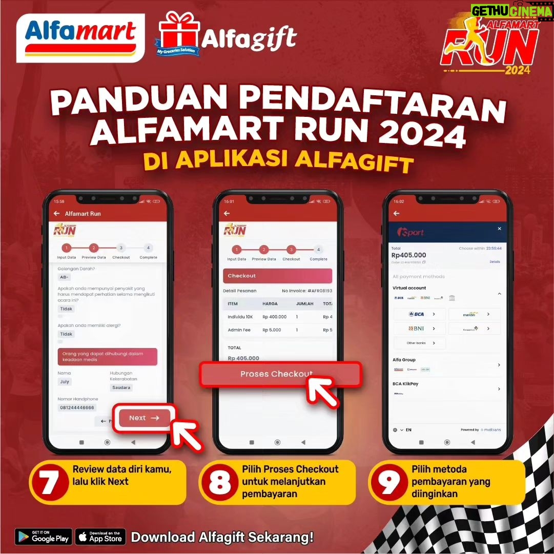 Ririn Ekawati Instagram - β¨οΈ Tutorial Pendaftaran Alfamart Run 2024 di Aplikasi Alfagift π
Yang masih bingung gimana war tiket Alfamart Run 2024, nih Shalma spill caranya untuk daftar peserta Alfamart Run.
Catat baik-baik urutan caranya ya, agar tidak ada kendala disaat war tiket nanti π
#AlfamartRun2024 #Alfamart #Alfagift
