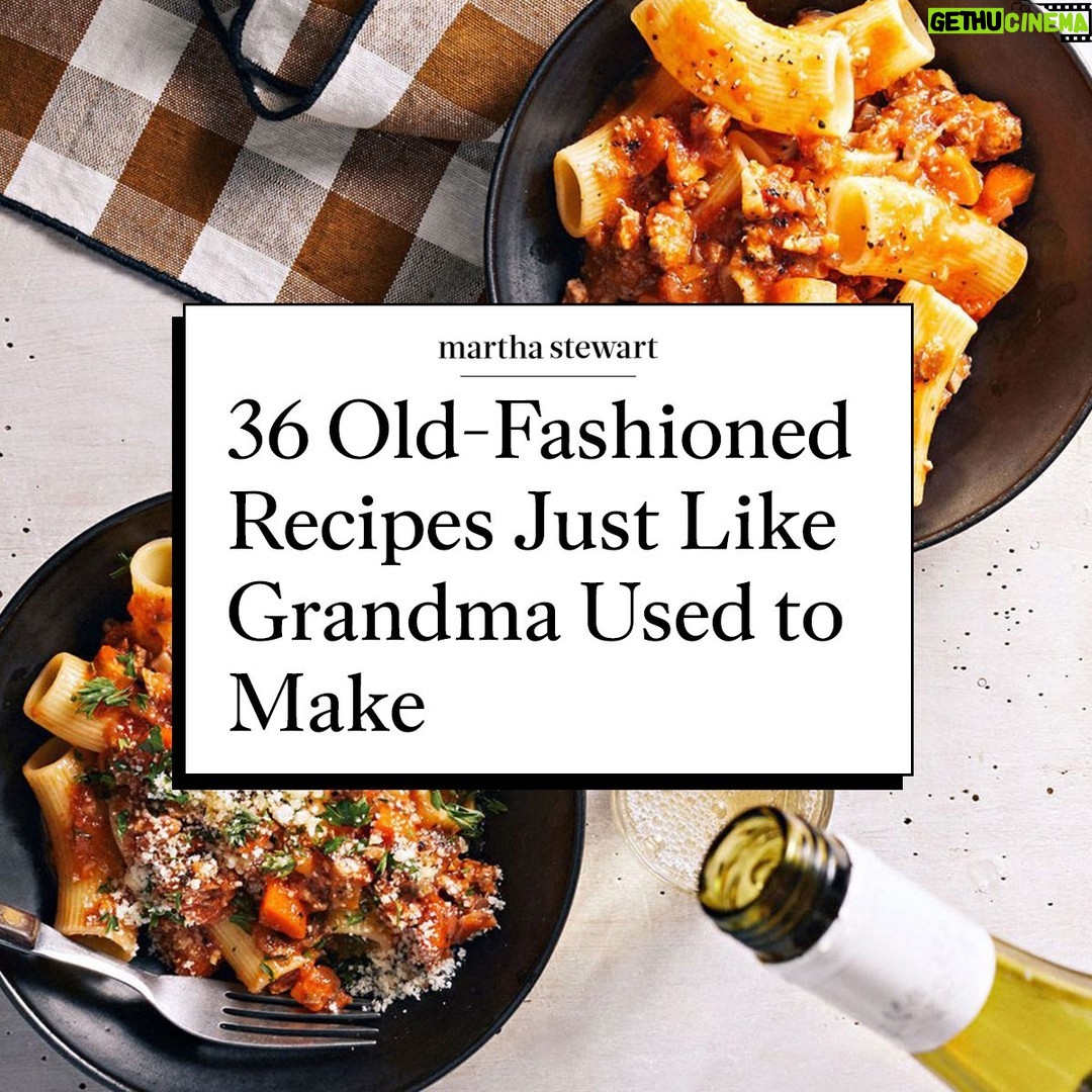 Martha Stewart Instagram - There's nothing like the taste of grandma's home cooking. The old-fashioned recipes in our collection are like leafing through her favorite cookbook. You'll find comfort food classics, from casseroles to soups. And of course, grandma always had something sweet waiting for you when you visited, like cake or pudding (or both!). Head to the link in our bio to see our old-fashioned recipes that will remind you of home. 📷: @chrisrsimpson