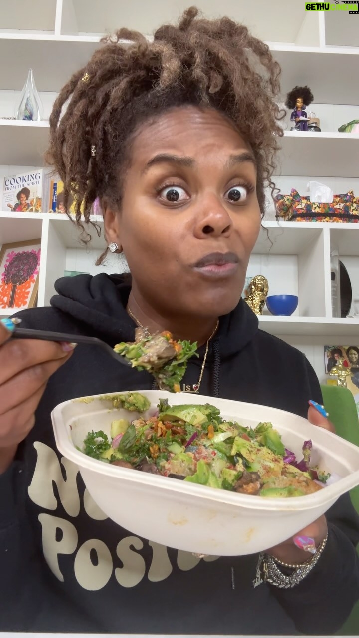 Tabitha Brown - 51.2K Likes - Anybody else be putting they avocado on they salad when they get home? Baby not yall charging $3 for a half of a half or sometimes a scoop!! Naaahhhh I got some at home!๐ #tabithabrown #avocado #salad
