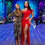 Aline Mineiro Instagram - #tbt🔙📸 Desse domingo maravilhoso no SHOW DE CALOUROS 📺✨ Obrigada @pgmsilviosantos tudo sempre muito incrível! 🙌🏼

Vestido @_anystore 
Beleza @correiamakeup