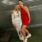 Kylie Minogue Instagram - Padam red? @celestebarber 4 evs!! LOVED our post show catch up. 😘😘😘