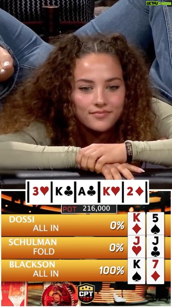 Sofie Dossi Instagram - Have you EVER seen an all-in like THIS?! @sofiedossi is getting quite creative at CPT Invitational III! 🤯 

#CelebrityPokerTour #SofieDossi #Poker #Contortion