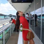 Olivia Culpo Instagram - Miami race day w my @peroniusa Nastro Azzurro 0.0% family partner of @scuderiaferrari ❤️‍🔥🏁 #ad #21