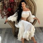 Lamitta Frangieh Instagram - Divine femininity in Liona set @urbnwhyt  100% cotton & embracing eco friendly practices 
.
.
.
#exotic #style #lifestyle #cottonsuits #beachstyle #dubai #summervibes #fresh #lamittafrangieh