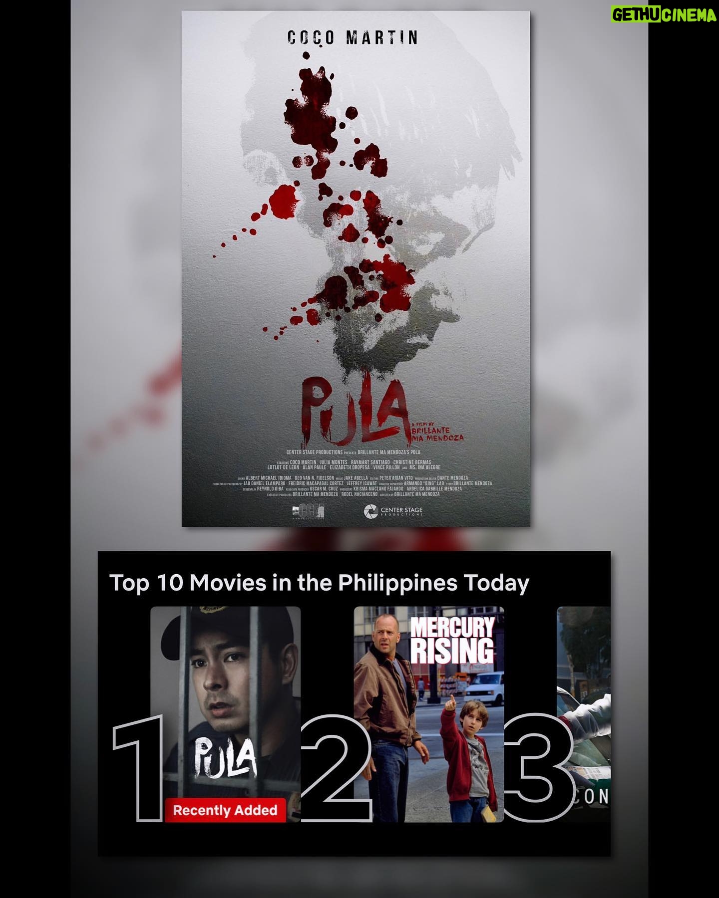 Julia Montes Instagram - Maraming Salamat po!!!🙏 #PULA now streaming on @netflixph. A film by @brillante_mendoza.