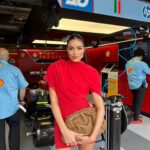 Olivia Culpo Instagram - Miami race day w my @peroniusa Nastro Azzurro 0.0% family partner of @scuderiaferrari ❤️‍🔥🏁 #ad #21