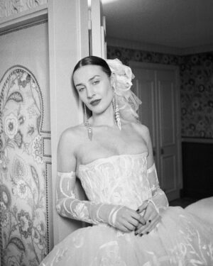 Vivienne Westwood Instagram - “When you meet someone who has the same curiosities as you, you feel closer to that person" – Eline.⁠
⁠
As an ode to affinity – and what that means to the individual – our couture campaign reveals a series of portraits of real people in Paris. Each couture gown serves as an extension of our their internal world; the values, confessions and longings they inhabit. ⁠
⁠
Photography by @kingsley_ifill⁠
Styling by @florahuddart⁠
Talent: @elinehoyois⁠
⁠
#VWBridal #WestwoodBridal