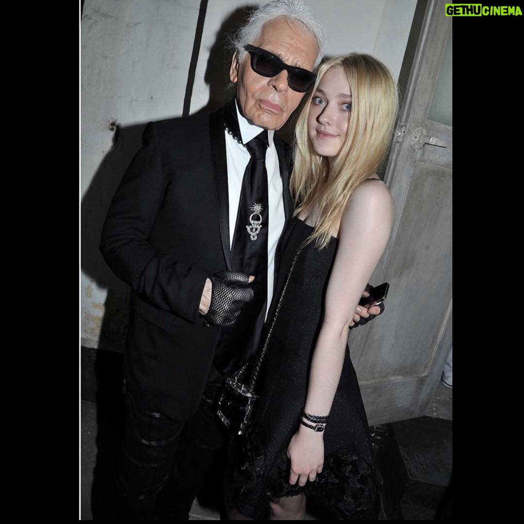 Dakota Fanning Instagram - KARL. I was lucky to have spent time with him, to have been photographed by him. The second and third photos he took of me at different stages of my life. He was a genius and truly one of a kind. RIP KARL ❤️