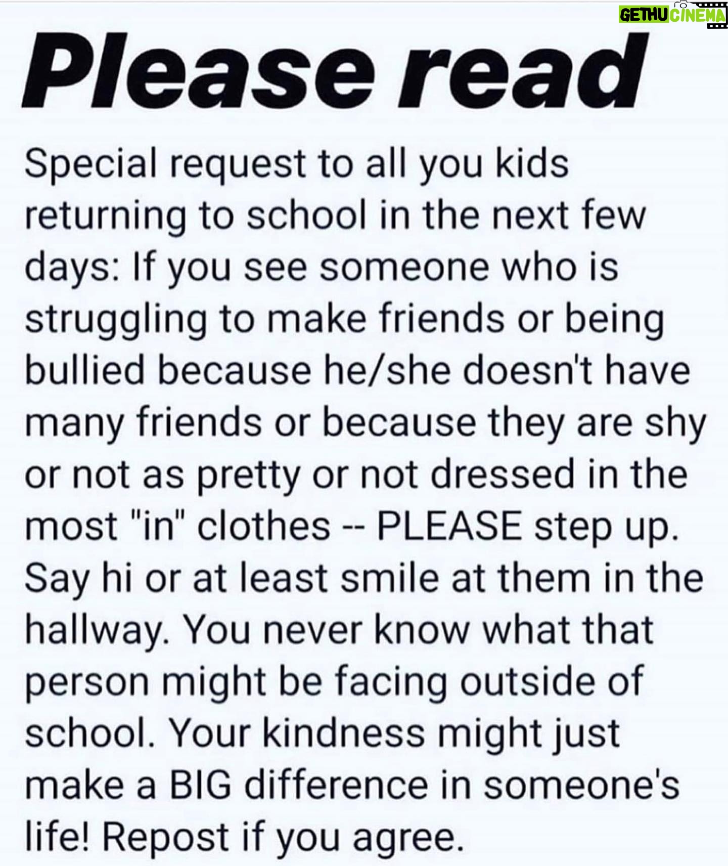 Jessica Capshaw Instagram - Yes to this for all the kids going back to school. 💯
But also, yes to this for all people everywhere. All the time. Stepping up every time that you see someone in need. Giving everyone the benefit of the doubt because you simply cannot know what struggles people endure.
Empathy. Curiosity. Kindness. Courage.