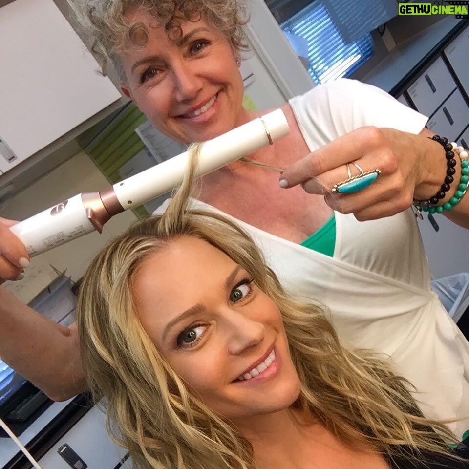 A.J. Cook Instagram - Thank you so much @t3micro for the amazing goodies! Perfectly imperfect #beachhair every time. @iammuldoon 💙
