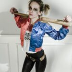 A.J. Cook Instagram - #halloween #mood #harleyquinn 🎃🧡