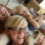 A.J. Cook Instagram - Weekend snuggles. #myhappyplace #love