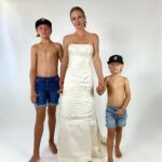 A.J. Cook Instagram - 20 years young, this marriage of ours. We’ve got these two amazing boys, a wrinkled old wedding dress and hearts in our eyes to show for it. 😍#happyanniversary #love #family @nathanandy @mekhai.a @waltersky.co