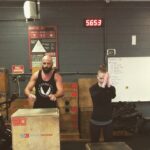A.J. Cook Instagram – Warming up with synchronized box jumps. @nathanandy