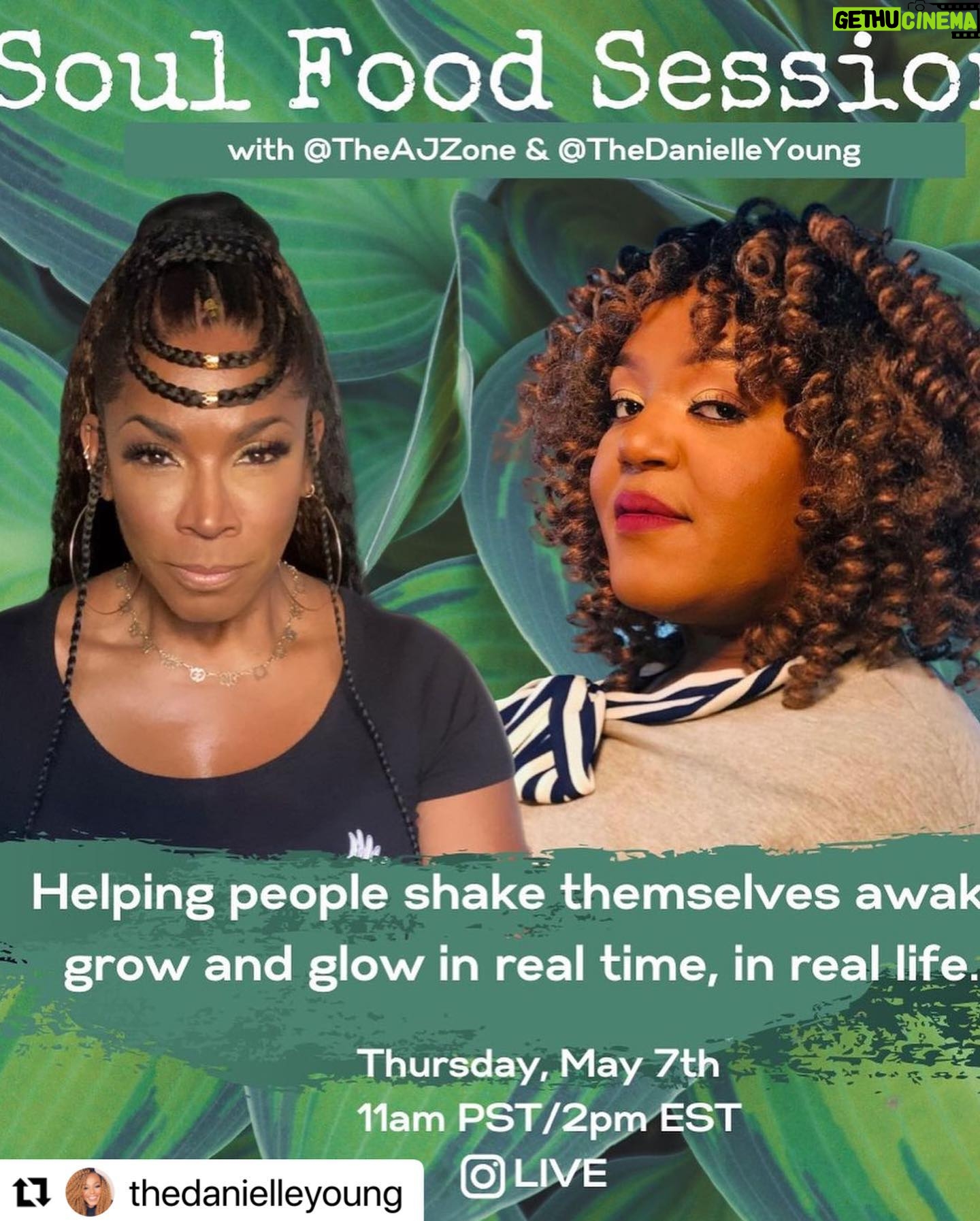 A.J. Johnson Instagram - My #wcw today is my sister @thedanielleyoung because she is the definition of when you let God pick your friends….so grateful HE gifted MY life with you D🥰😘🥲🙏🏾 Forever. Amen. #Repost @thedanielleyoung with @make_repost ・・・ Story time!: It started with an interview. I had booked @theajzone for my interview series #RealQuick and the interview was so connected and vibrantly abundant, both of us didn’t want to stop talking. More and more people started to join the live and before we knew it, our chemistry had created “a thing!” Once we wrapped, AJ hit me about having our soulful convos on a weekly basis. In the middle of a pandemic, and also trying to find a job, I was overwhelmed by the thought of creating something I wasn’t being paid for. But in typical AJ fashion, she put the interruption out there and gave me the option to lean in. I knew what leaning in would do—it was going to open up my world, however glorious, however difficult. I wasn’t ready. But I was. #SoulFoodSessions was born. Me and AJ got together every week to help people shake themselves awake to live their best and favorite lives. These sessions gathered me every week. Sometimes there were tears, most times there was laughter but each and every time, there was a powerful shift. AJ became a friend, sister, life coach and mentor. We built this relationship while being 2000 miles apart. And finally, after I moved to LA, after 2 years of seeing her on IG LIVE, I got to meet AJ face to face for the first time. Neither of us could even believe we hadn’t met in person. This woman has changed and continues to change my life through disruption. I wouldn’t have it any other way. No more tiny crowns for this queen! AJ, thank you for being something and someone I can feel. I love you sister. Forever. ❤️ @blackexcellencebrunch @hallmarkmahogany 🙏🏾 #wcw #womenshistorymonth #womensupportingwomen #Wisdom #wellnesswednesday
