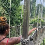 A.J. Johnson Instagram - GHANA!!!❤️🇬🇭 THE AJ AKUA REBIRTH RETREAT is all about breakthroughs!!! Releasing what did NOT work in your year we leave behind? Centuries ago this was the route of hundreds of miles enslaved Africans were walked on the way to the dungeons and slave ships. Now- it is a jungle accessed mainly by hiking the treetops. A sacred place where I go annually to tell the ancestors they are not forgotten. I ALWAYS leave with more… more power- more belief in myself less fear… EVERY retreat someone shifts soul deep here… and the elevation begins!!! @syleecia and @steykine released fear 🥹🙌🏾🚦🚀 THE AJ AKUA REBIRTH RETREAT DEC 30-JAN 7, Ghana You coming with us??😝🙌🏾 Email theajzoneretreats@gmail.com for details #kankumnationalpark #Ghana #retreat #fear