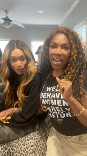 A.J. Johnson Instagram - I prayed to 1 day to connect with this powerhouse talent boss fearless leader we call @tamiroman and I got the ULTIMATE connection- friend sister collaborator!!!!😝🙌🏾❤️

Working with @tamiroman @kandi @brelyevans was a gift on many levels and I’m grateful. ☺️🙏🏾

Thank you ladies for the laughs the cries the giggles the love!!🙏🏾🙏🏾☺️😘

Thank you @iam4everdoug and @shanwilliamshair for the glam flawlessness ☺️😘

Y’all I can’t wait for you to see THIS one!!!!😝😮🙌🏾